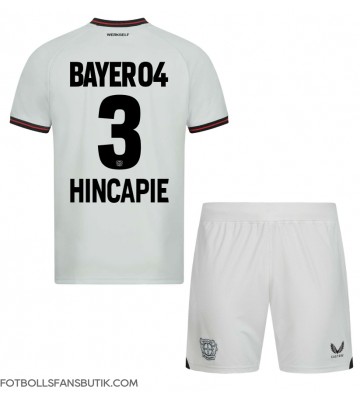 Bayer Leverkusen Piero Hincapie #3 Replika Bortatröja Barn 2023-24 Kortärmad (+ Korta byxor)